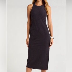Zella Charcoal Sleeveless Midi Dress